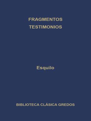 cover image of Fragmentos. Testimonios.